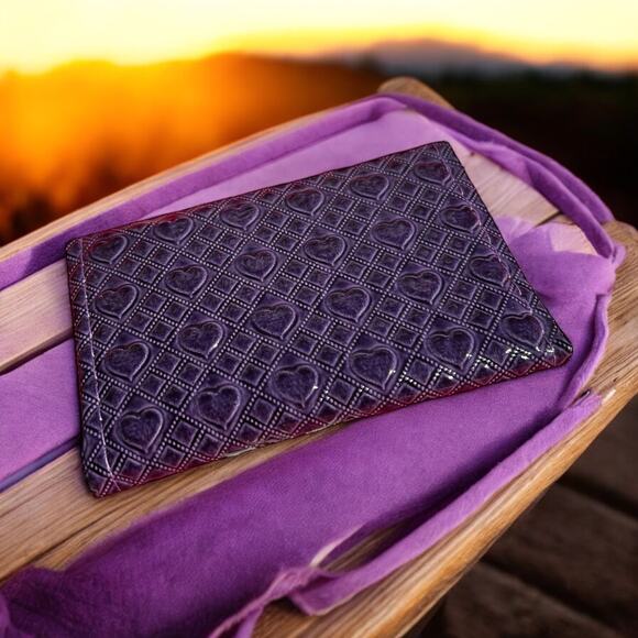 Purple Heart Retro Small New In Pack Card Wallet ID Card Holder Unused Deadstock - Picture 2 of 16